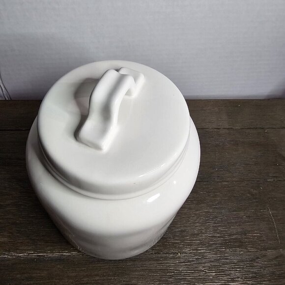 Rae Dunn Artisan I Believe In Celebration Birthday Canister Chubby Large HTF - Picture 10 of 13